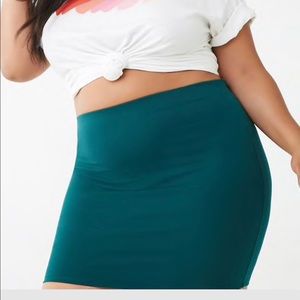 Plus size bodycon mini skirt